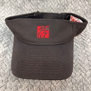 Chick-fil-A Logo Unisex Black Oobe Visor Adjustable Employee Uniform OSFA